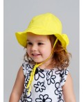 Панама детская текстильная для девочек жёлтый