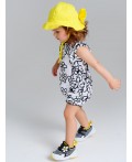 Панама детская текстильная для девочек жёлтый