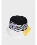 Панама детская трикотажная для мальчиков черный,белый,жёлтый