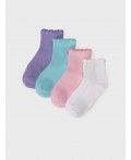Носки трикотажные для девочек, 4 пары в комплекте разноцветный