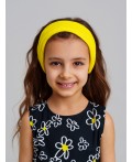 Косынка трикотажная для девочек, 2 шт в комплекте черный,жёлтый,белый