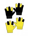 Перчатки детские трикотажные для девочек, 2 пары в комплекте жёлтый,черный