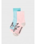 Носки трикотажные для девочек, 2 пары в комплекте разноцветный