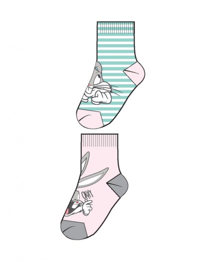 Носки трикотажные для девочек, 2 пары в комплекте разноцветный