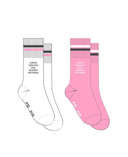 Носки трикотажные для девочек, 2 пары в комплекте белый,розовый