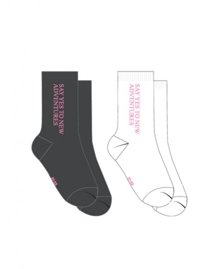 Носки трикотажные для девочек, 2 пары в комплекте черный,белый