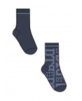 Носки трикотажные для мальчиков, 2 пары в комплекте тёмно-синий