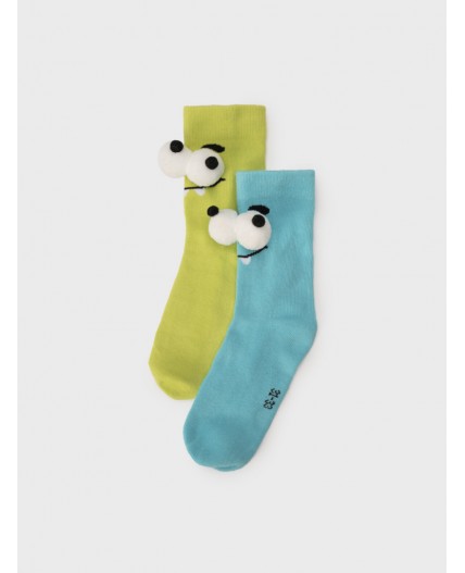 Носки трикотажные для мальчиков, 2 пары в комплекте голубой,светло-зеленый