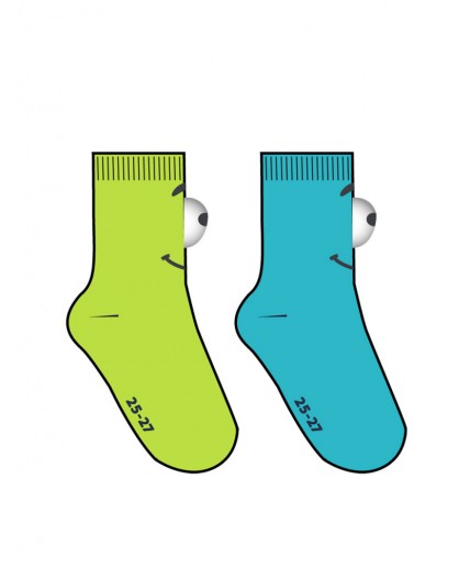 Носки трикотажные для мальчиков, 2 пары в комплекте голубой,светло-зеленый