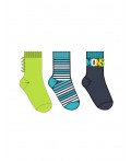 Носки трикотажные для мальчиков, 3 пары в комплекте разноцветный