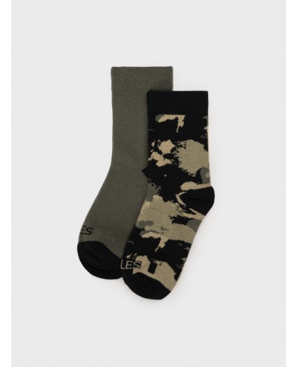 Носки трикотажные для мальчиков, 2 пары в комплекте разноцветный