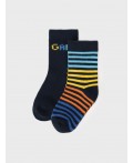 Носки детские трикотажные для мальчиков, 2 пары в комплекте разноцветный