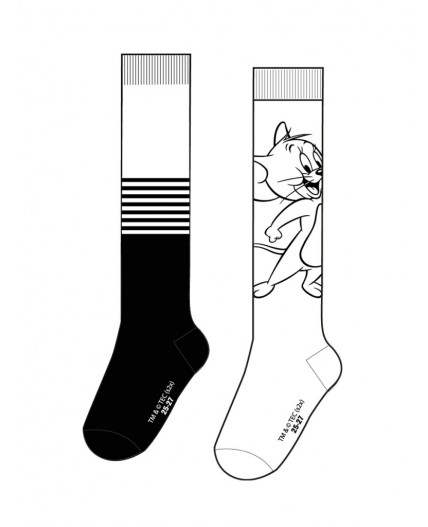 Гольфы трикотажные для девочек, 2 пары в комплекте белый,черный