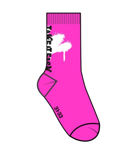 Носки трикотажные для девочек, 2 пары в комплекте фуксия,черный