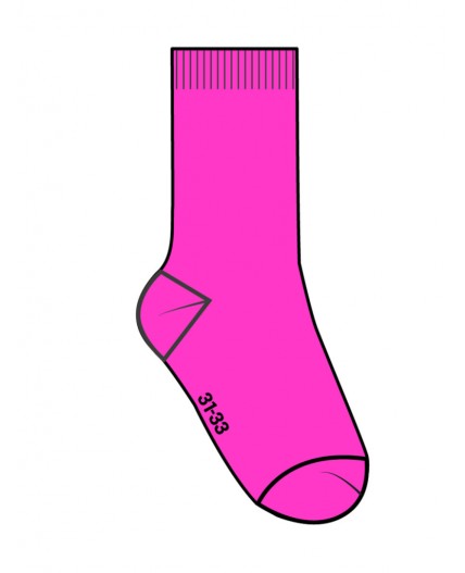 Носки трикотажные для девочек, 3 пары в комплекте черный,фуксия,белый