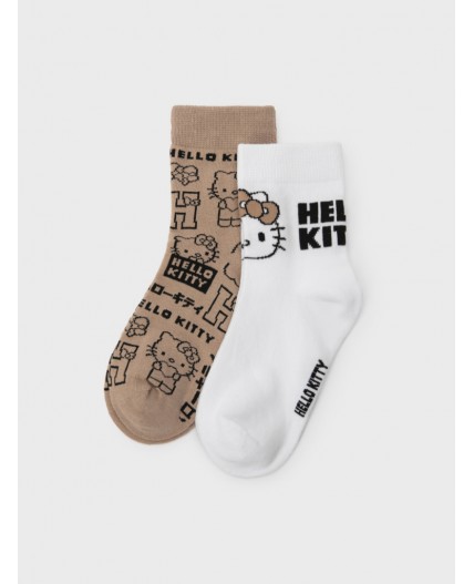 Носки трикотажные для девочек, 2 пары в комплекте бежевый,белый