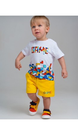 Полуботинки для мальчиков синий,оранжевый,светло-желтый