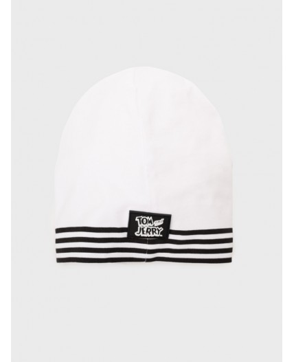 Шапка трикотажная для девочек белый,черный,серый