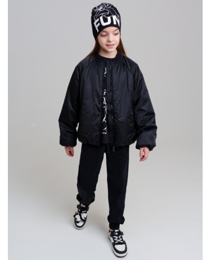 Шапка трикотажная для девочек, 2 шт в комплекте черный,белый