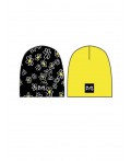 Шапка трикотажная для девочек черный,белый,жёлтый