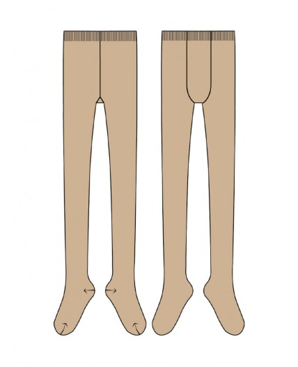 Колготки трикотажные для девочек, 2 пары в комплекте бежевый,светло-бежевый
