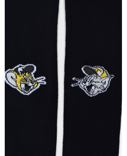 Колготки трикотажные для мальчиков черный,жёлтый