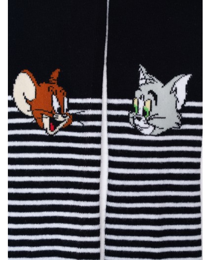 Колготки трикотажные для девочек черный,белый