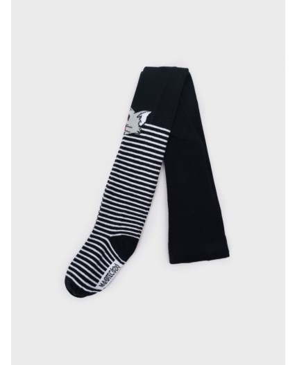 Колготки детские трикотажные для девочек черный,белый