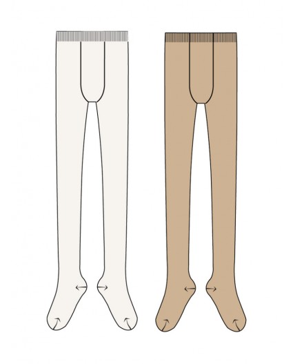 Колготки трикотажные для девочек, 2 пары в комплекте бежевый,светло-бежевый