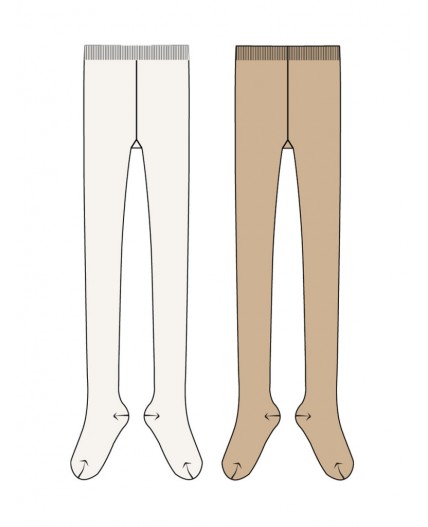 Колготки трикотажные для девочек, 2 пары в комплекте бежевый,светло-бежевый