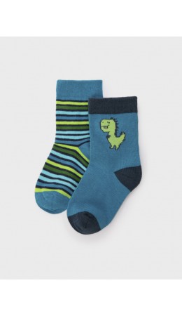 Носки детские трикотажные для мальчиков, 2 пары в комплекте разноцветный