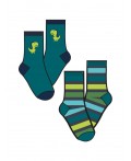Носки детские трикотажные для мальчиков, 2 пары в комплекте разноцветный