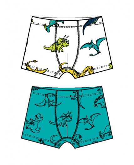 Трусы трикотажные для мальчиков - боксеры, 2 шт в комплекте разноцветный