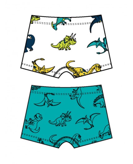 Трусы трикотажные для мальчиков - боксеры, 2 шт в комплекте разноцветный