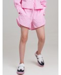 Шорты текстильные для девочек розовый,белый
