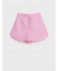 Шорты текстильные для девочек розовый,белый