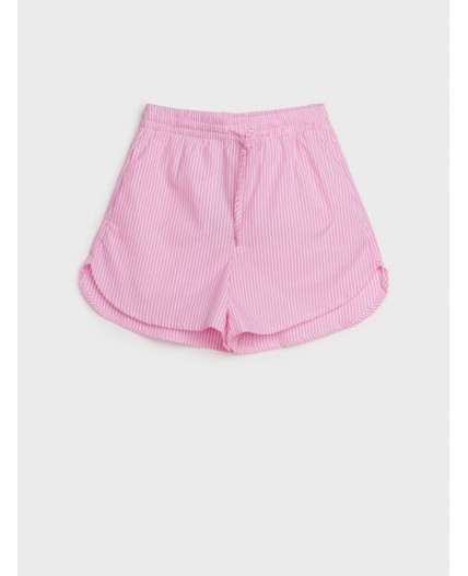 Шорты текстильные для девочек розовый,белый