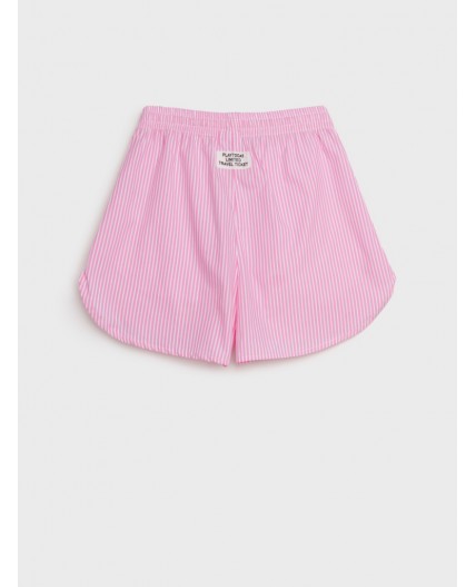Шорты текстильные для девочек розовый,белый