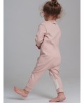 Комбинезон детский трикотажный для девочек, 2 шт в комплекте коричневый,молочный