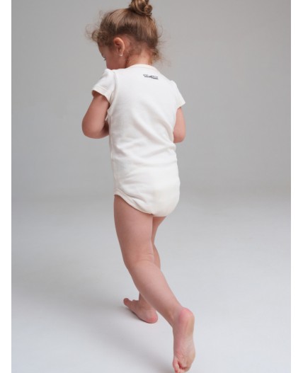 Комплект детский трикотажный для девочек: боди, комбинезон молочный,светло-бежевый