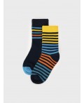 Носки трикотажные для мальчиков, 2 пары в комплекте разноцветный
