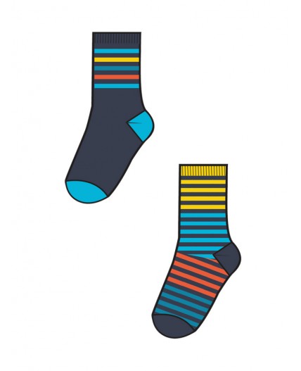 Носки трикотажные для мальчиков, 2 пары в комплекте разноцветный