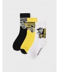 Носки трикотажные для мальчиков, 3 пары в комплекте жёлтый,белый,черный
