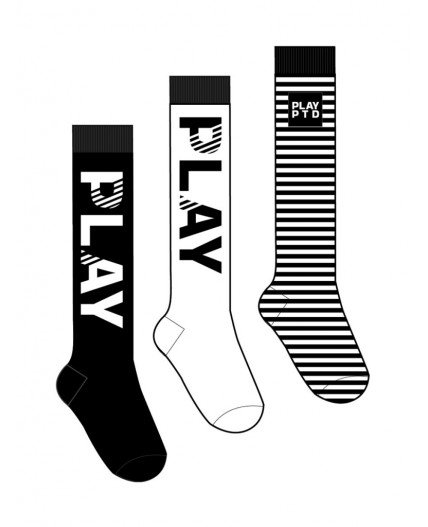 Гольфы трикотажные для девочек, 3 пары в комплекте белый,черный