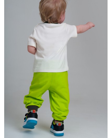 Брюки детские трикотажные для мальчиков светло-зеленый