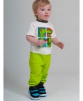 Брюки детские трикотажные для мальчиков светло-зеленый
