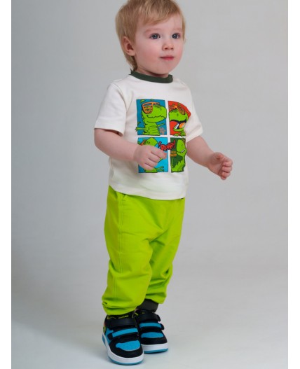 Брюки детские трикотажные для мальчиков светло-зеленый