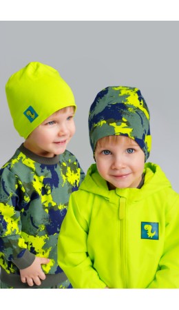 Шапка детская трикотажная для мальчиков, 2 шт в комплекте разноцветный