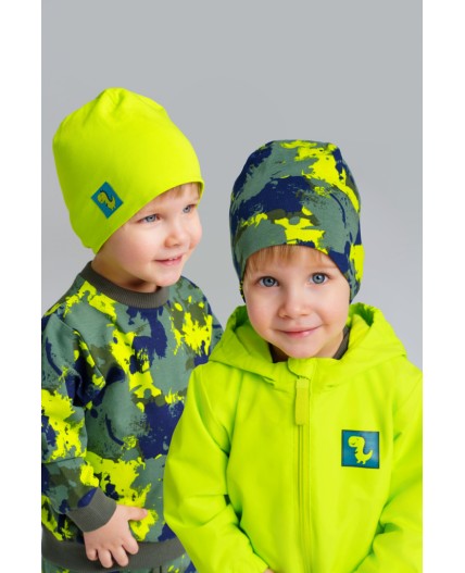 Шапка детская трикотажная для мальчиков, 2 шт в комплекте разноцветный