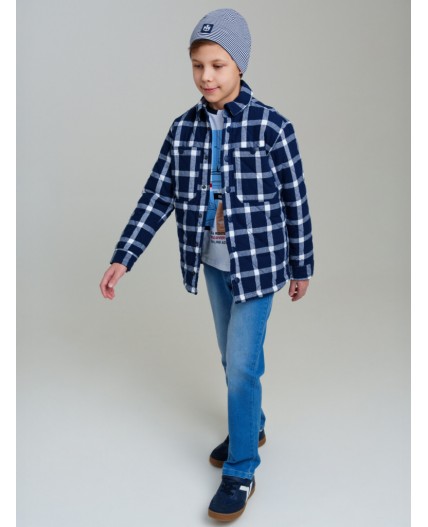 Шапка трикотажная для мальчиков, 2 шт в комплекте тёмно-синий,белый